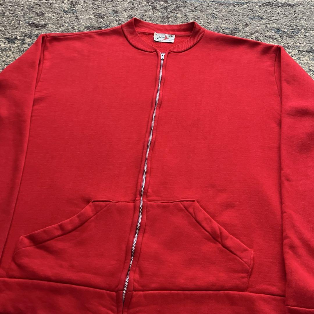 50s AKOM JET ジップ スウェット ビッグサイズ レッド 検 60s