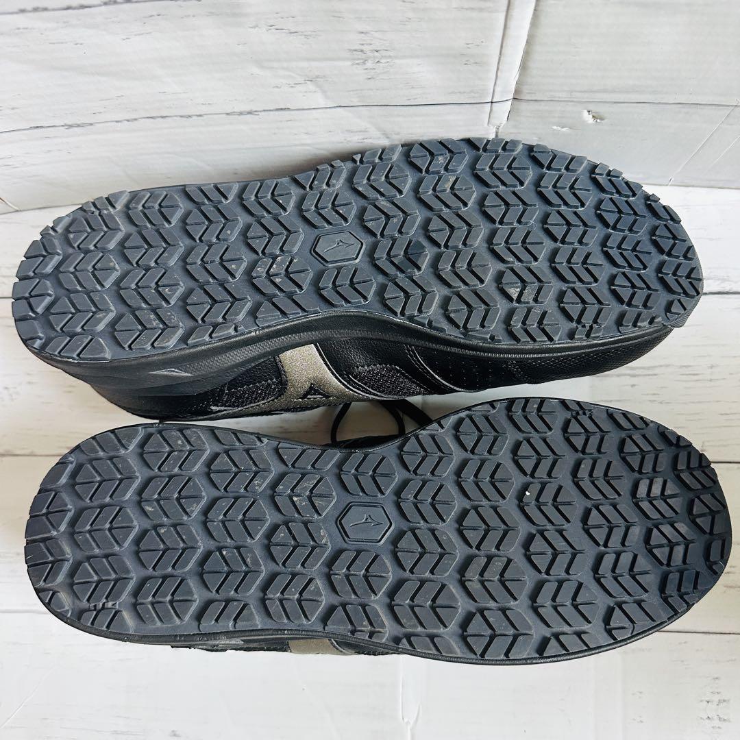 極美品 ミズノ オールマイティLSⅡ11L 安全靴 黒 紐 29cm