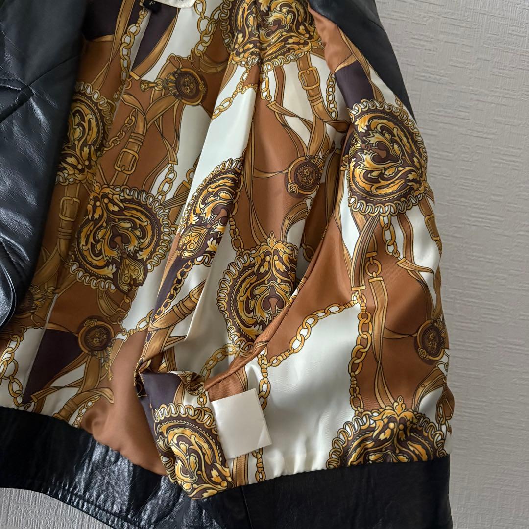 レザー クロップドジャケット