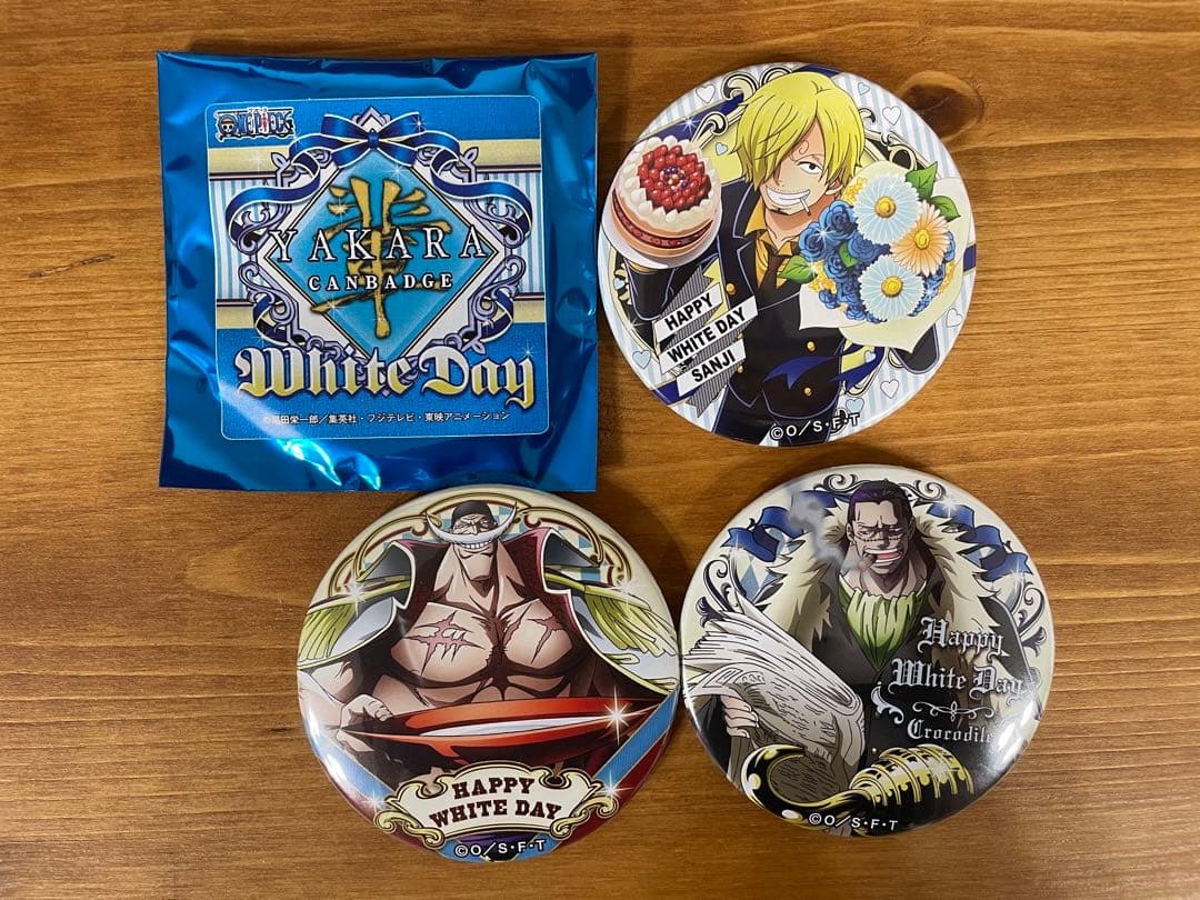 返品送料無料返品送料無料ワンピース 輩缶バッジ WhiteDay サンジ