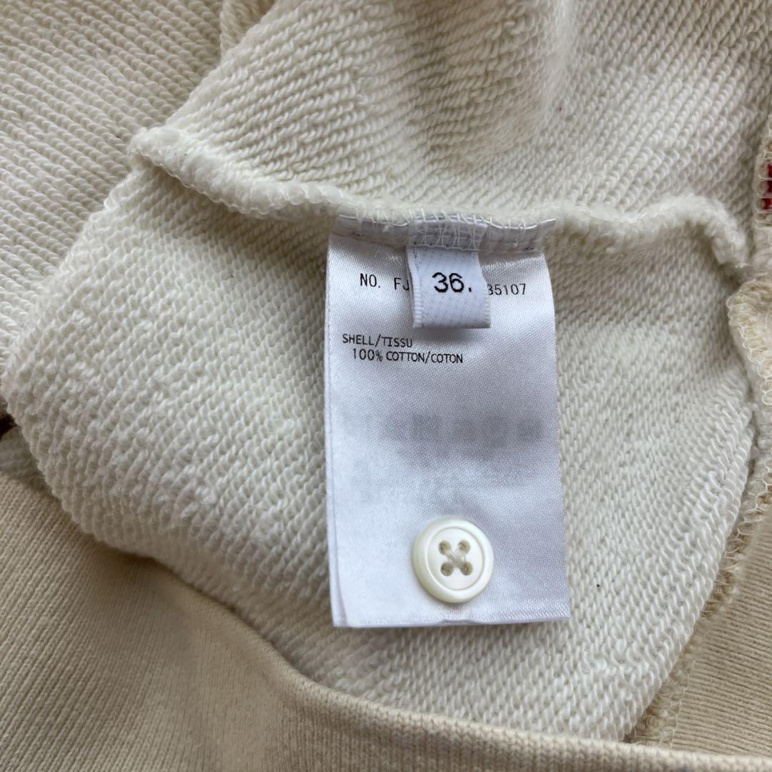 【NEW限定品】 THOM BROWNE クリーム クロップドスウェット トップス