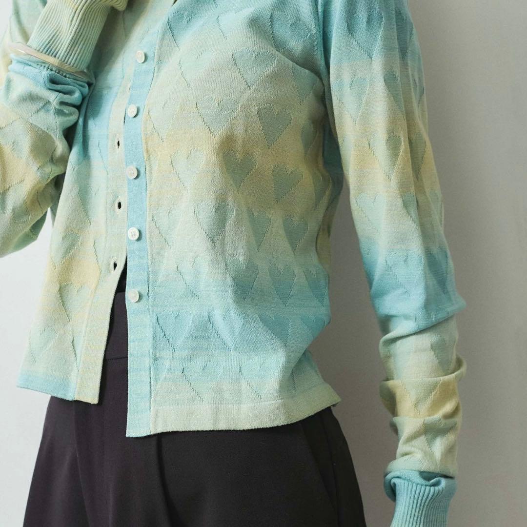 アダムエロペ　MIXカラーニットカーディガン　web限定　薄手