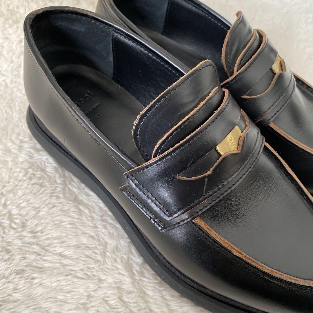 sacai 黒 レザー ローファー　サイズ42