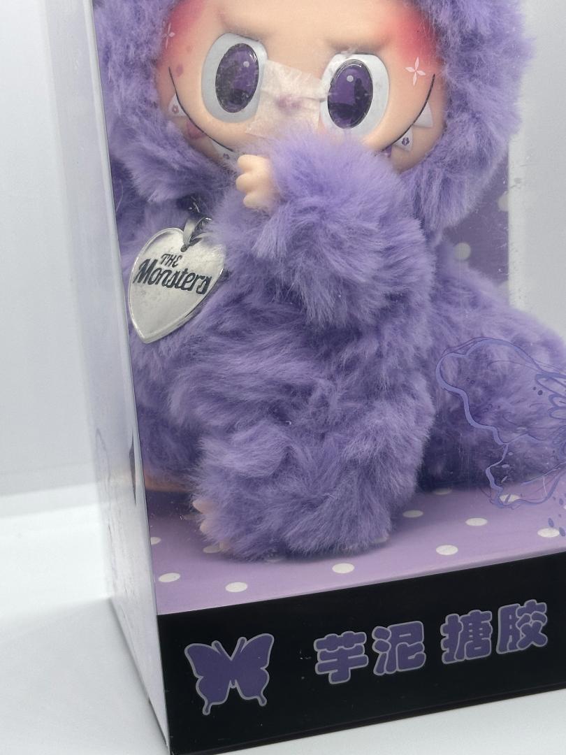 ZIMOMO LABUBU ラブブ ぬいぐるみ 紫ハートチャーム ぬいぐるみ