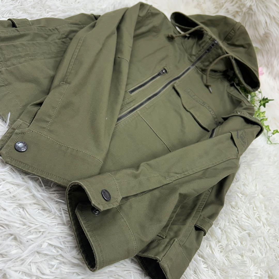 アヴィレックス レディース ミリタリージャケット カーキ 美品 M