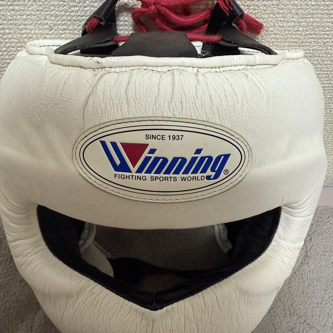 美品】Winning ヘッドギア フルフェイス FG-5000 Mサイズ 白