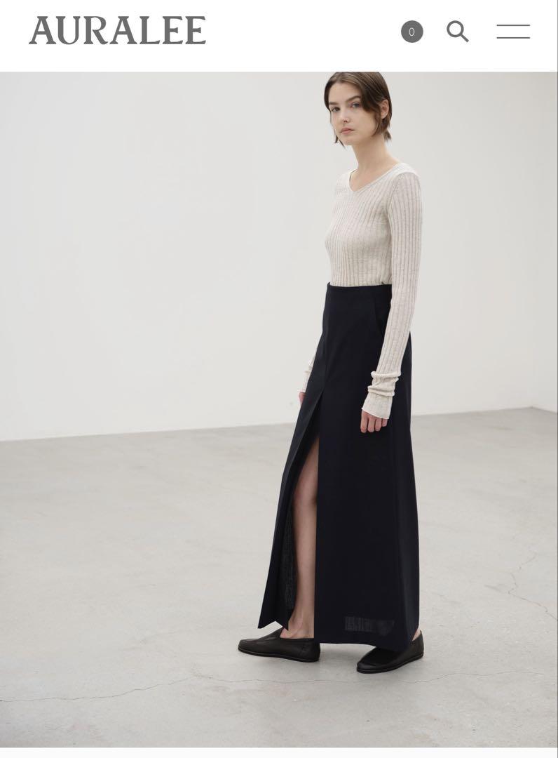 【美品】AURALEE オーラリー SLIT SKIRT