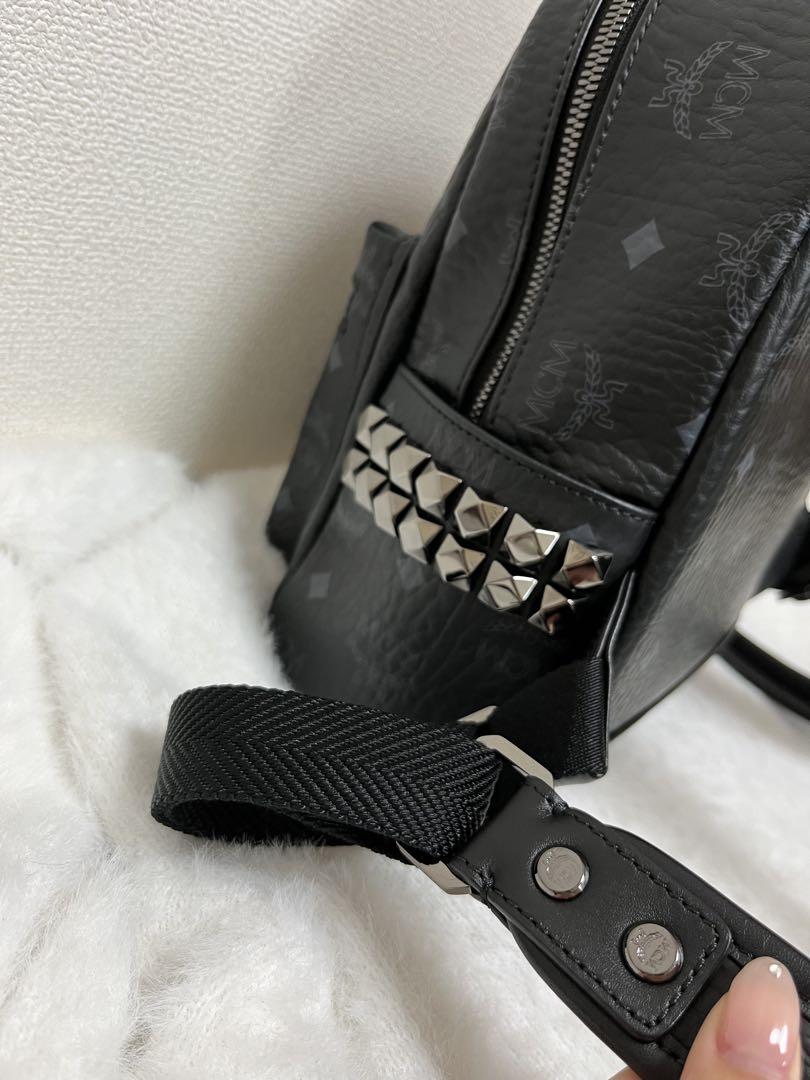 美品 MCM リュック STARK サイドスタッズ バックパック ヴィセトス 黒
