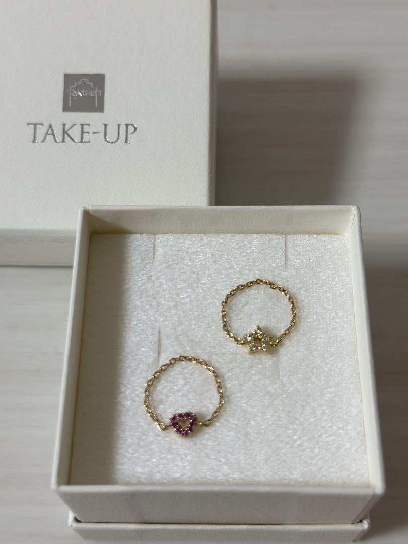 TAKE-UP ALL K18 × ダイヤモンド,ルビー　チェーンリング