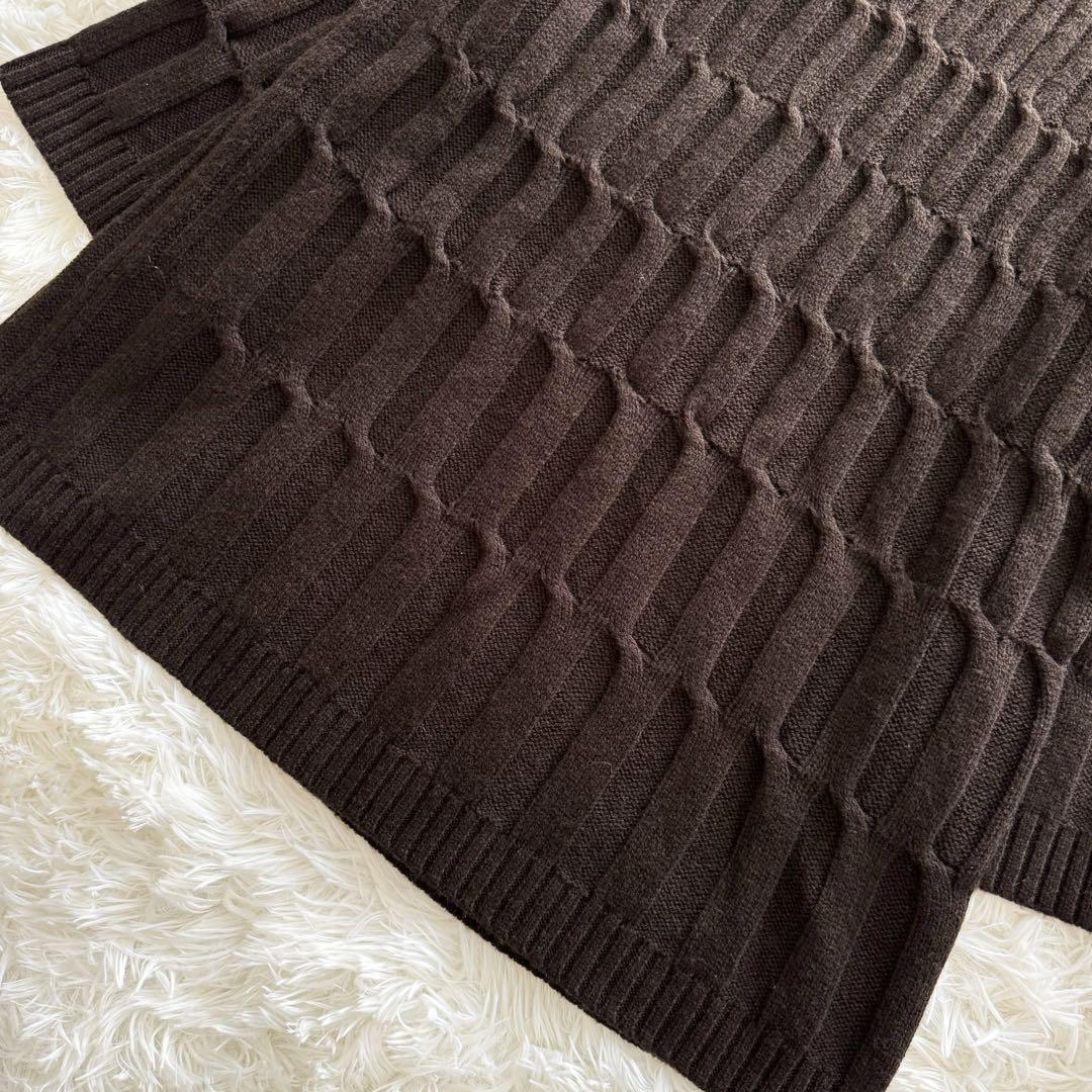 【再入荷！】 セオリー】Charmant Cable 茶 ニット ワンピース Dress ワンピース