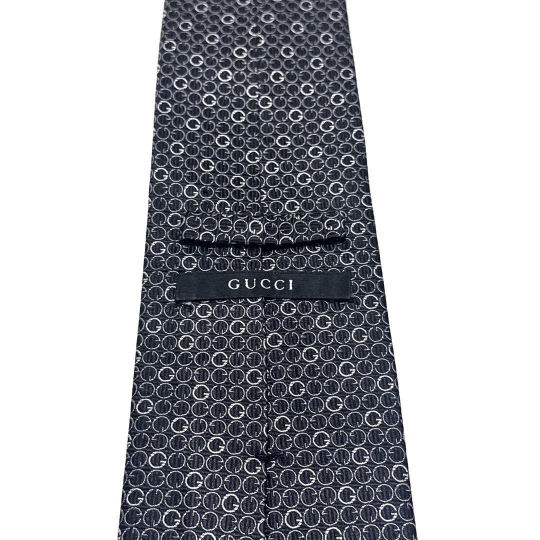 【極美品】 グッチ ネクタイ GG柄 総柄 シルク ハイブランド