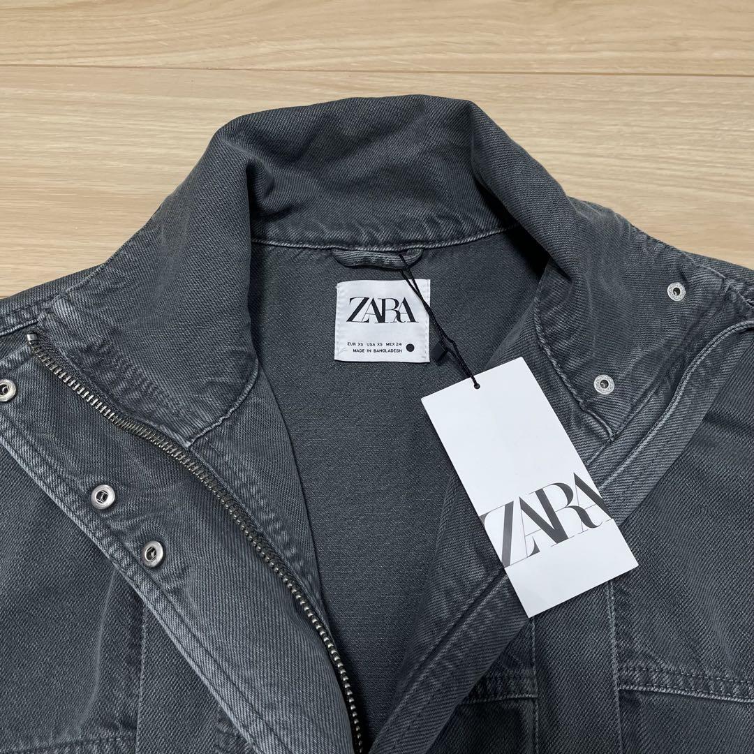 ZARA デニムジャケット ミリタリージャケット xs 新品タグ付き