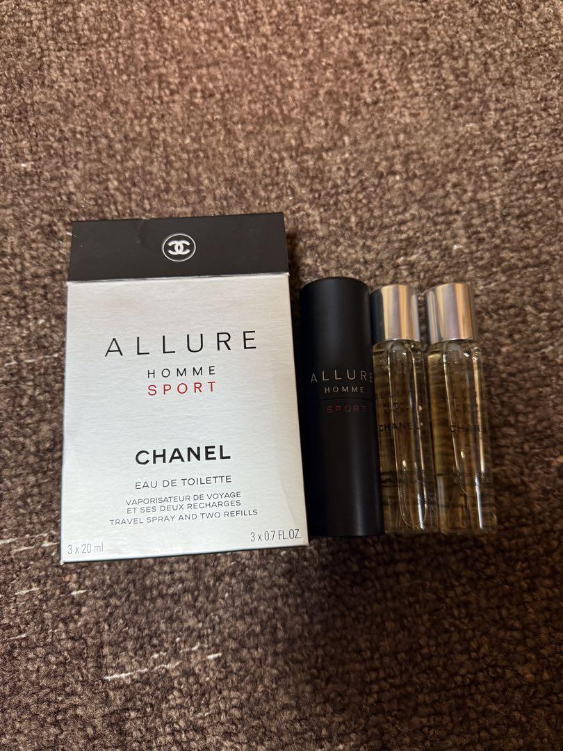 CHANEL ALLURE HOMME SPORT 3本セット Chanel Allure Homme Sport Eau De Toilette Gift Set 3 x 0.7