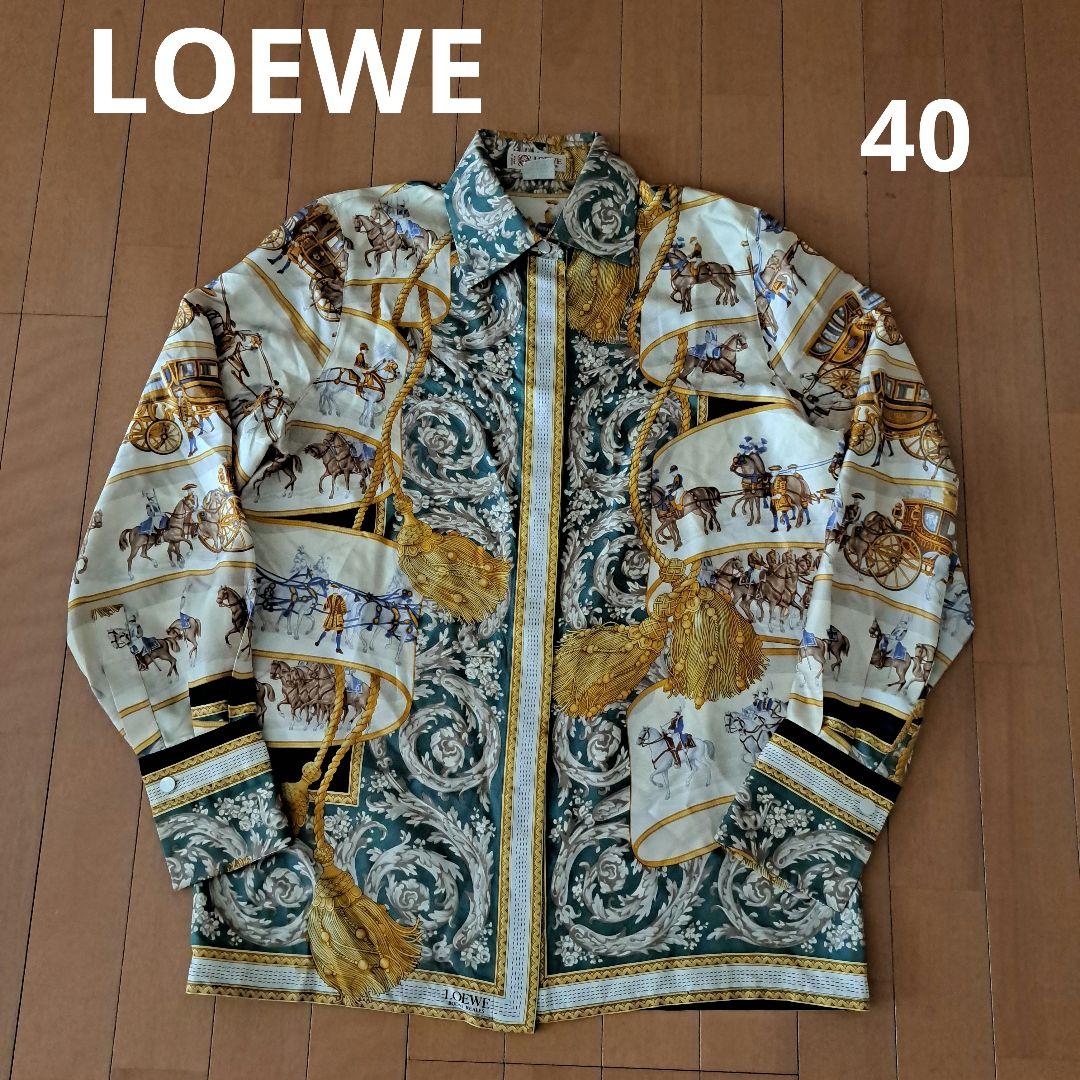 LOEWE ラムレザー シルク シャツ キャメル 40サイズ スペイン製 確実本物 LOEWE ロエベ レザージャケット 雑誌掲載品 即完売