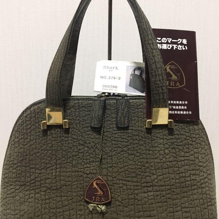 JRA 日本製 シャークスキン サメ革 高級 レザー ハンドバッグ トート ...