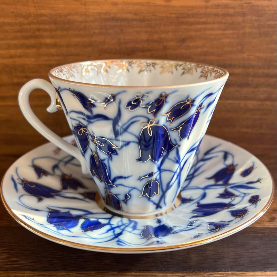 ロモノーソフ♦️ベルフラワーツリガネソウ カップ&ソーサー