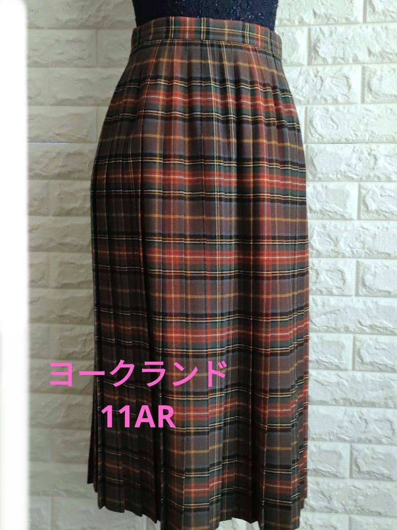 Yorkland ヨークランド　タータンチェック　プリーツスカート 11AR
