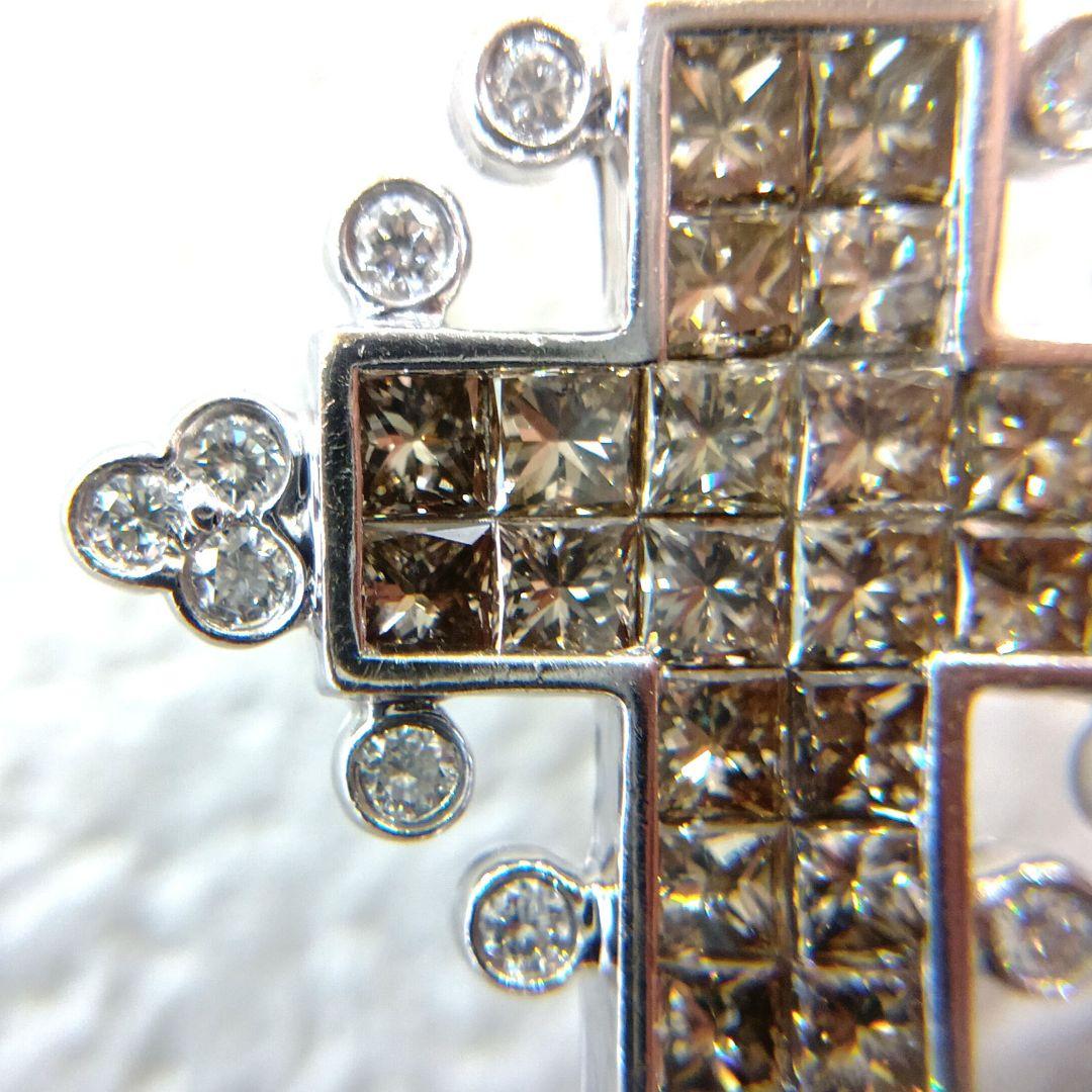 ダイヤ2.35ct クロスデザインネックレス