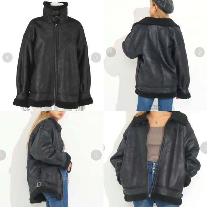 限定OFF フェイクレザー裏ボアB3ジャケット 黒 NXuIH-m86681568121 国産超歓迎