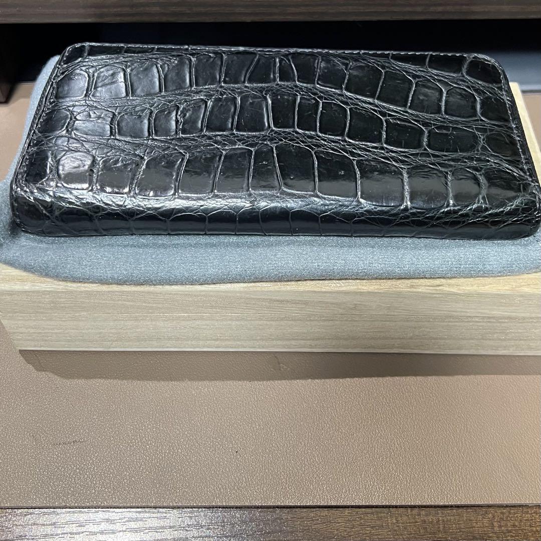 クロコダイル 長財布 黒