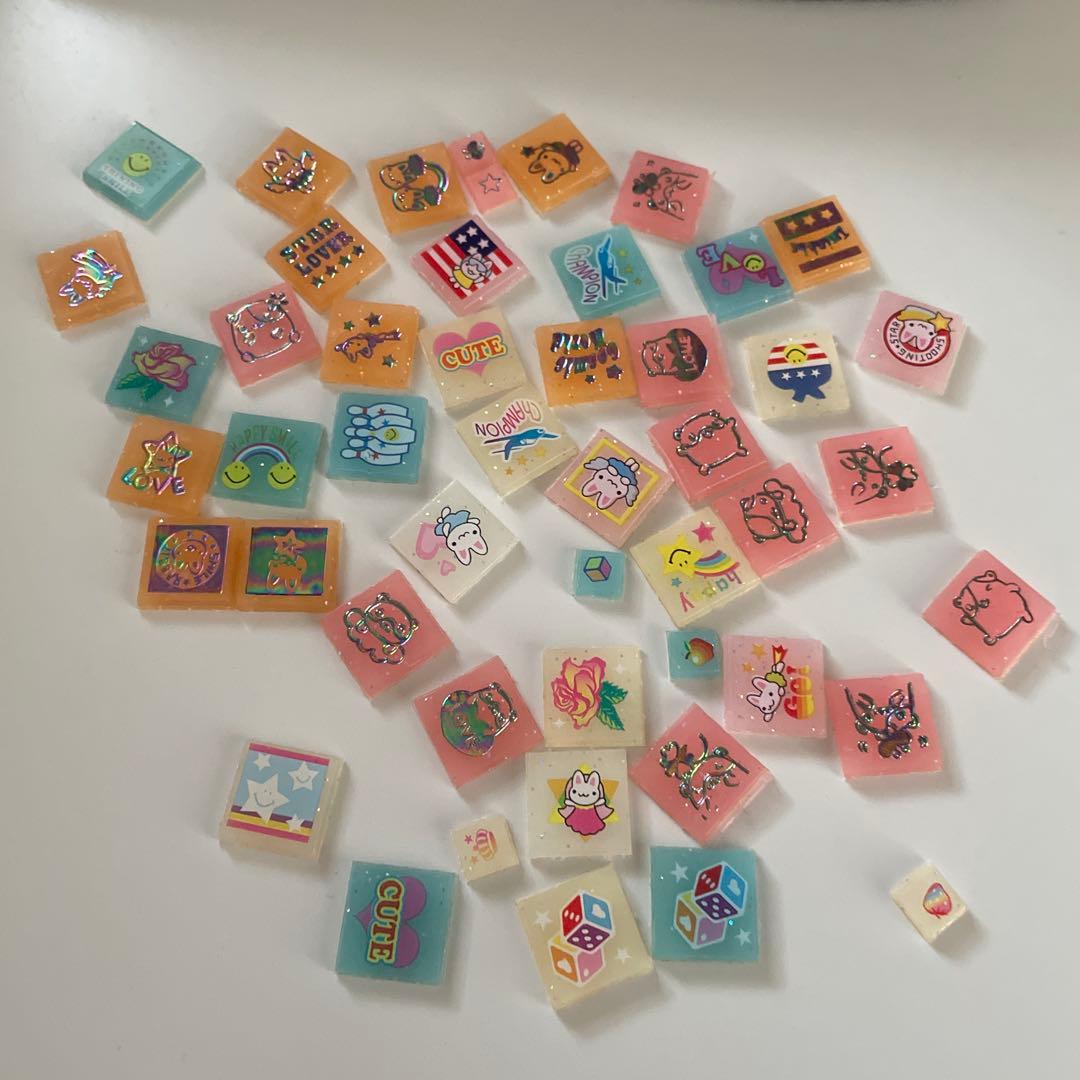 未使用品あり★平成レトロ シールフレーク タイルシール 6点まとめ売り うさぎ タイルシール まとめ売り うさぎ ハム太郎 色々 平成 レトロ