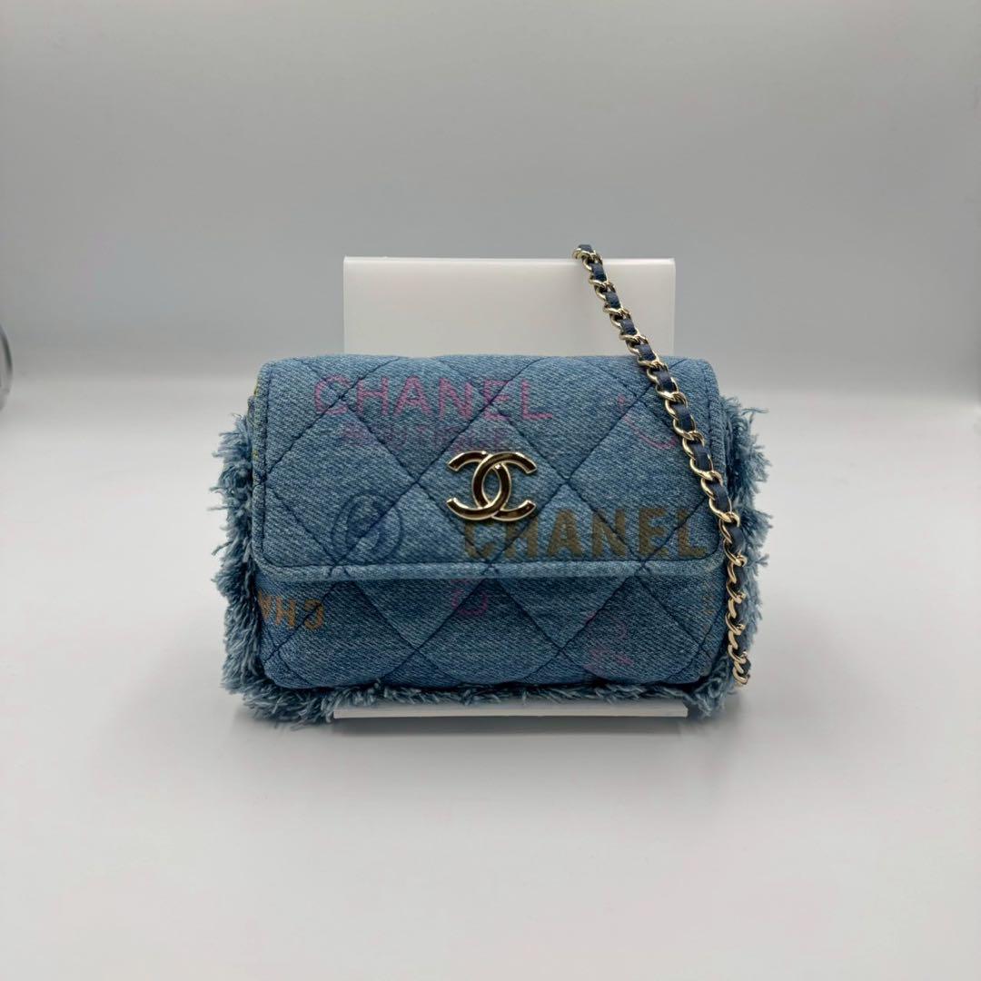 CHANEL シャネル ミニマトラッセ デニム チェーンショルダー