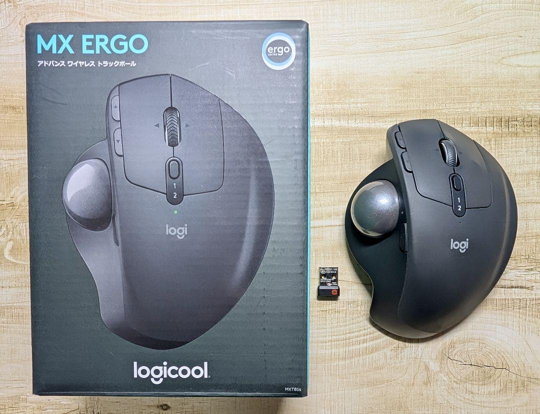 Logitech MX ERGO トラックボールマウス　メルカリ最安　おまけ付き トラックボールマウス MX ERGO S ロジクール - メルカリ
