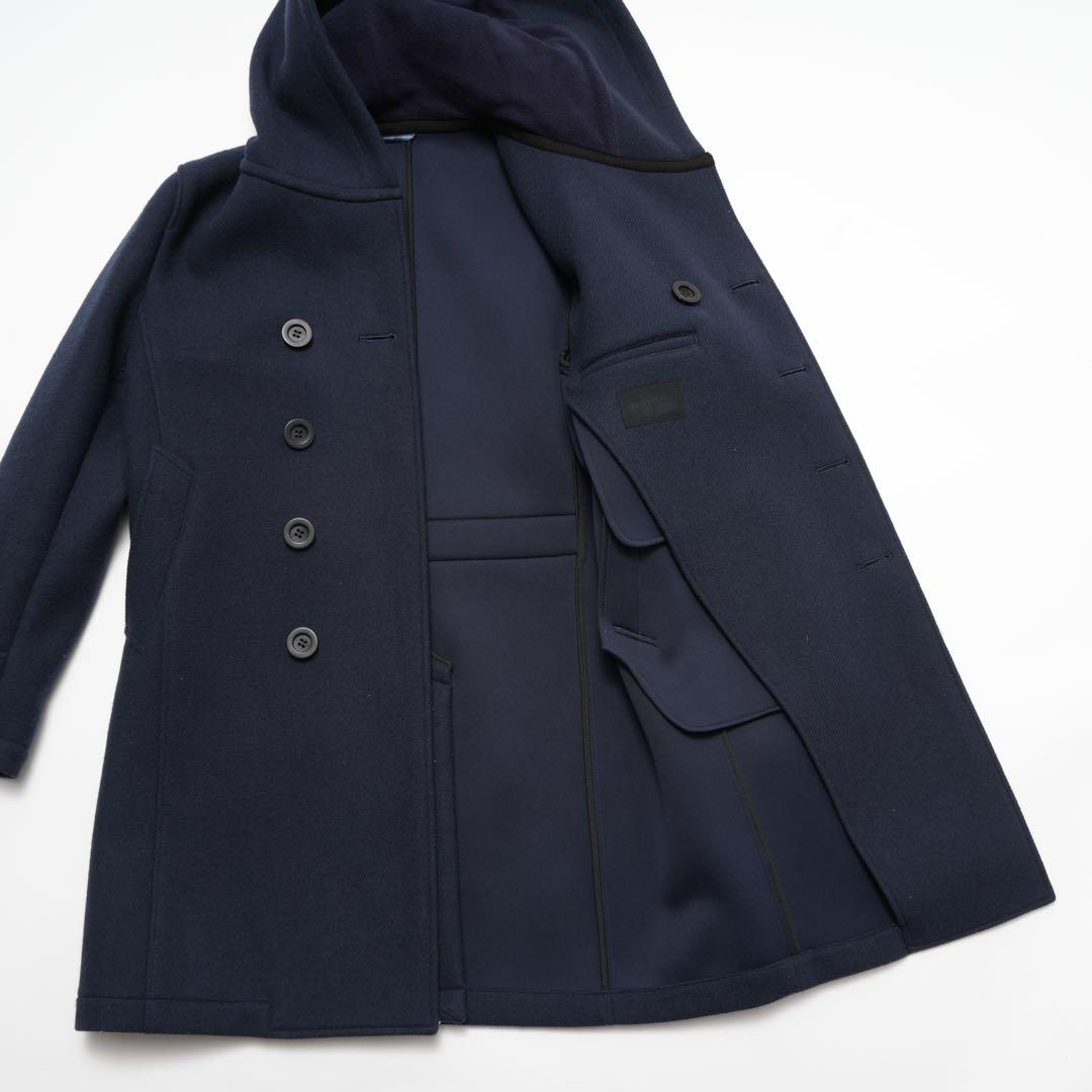 毛ナイロンフーデットコート size2