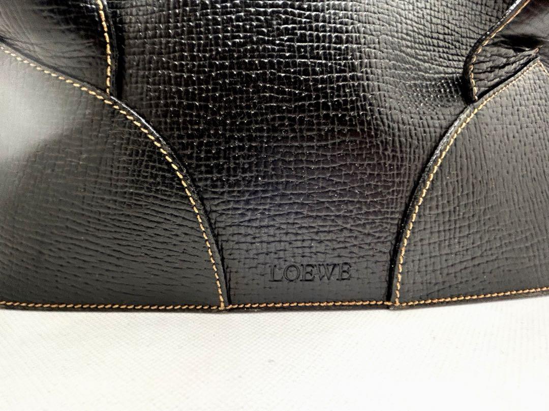 【美品】LOEWE ロエベ　ブラック レザー ハンドバッグ