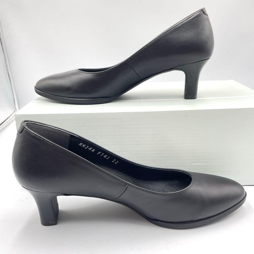 未使用級✨REGAL PLATINUM SLIM ヒールパンプス　黒　レザー