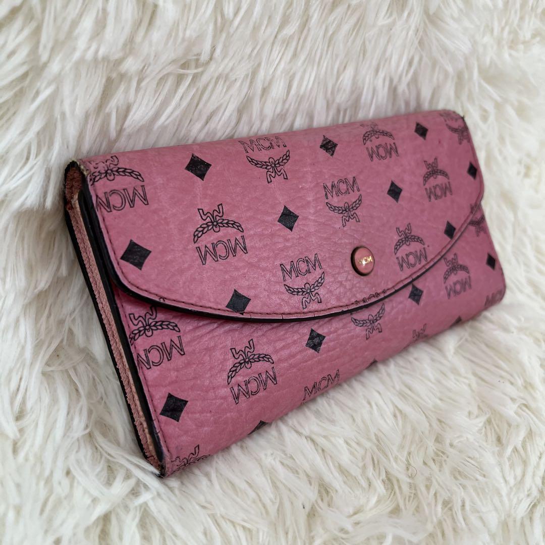 MCM 財布 ピンクゴールド MCM/エムシーエム/〈パトリシア〉三つ折り ヴィセトス