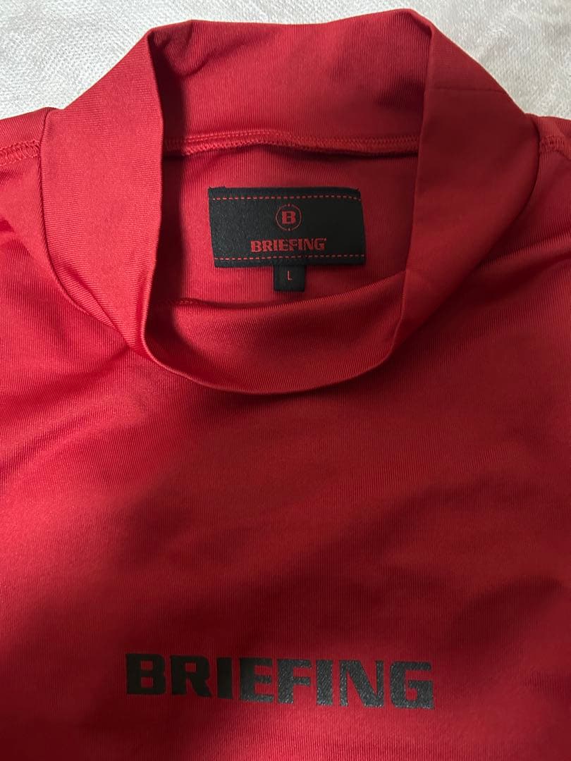 限定色】【美品】BRIEFING ハイネックストレッチロングスリーブシャツ