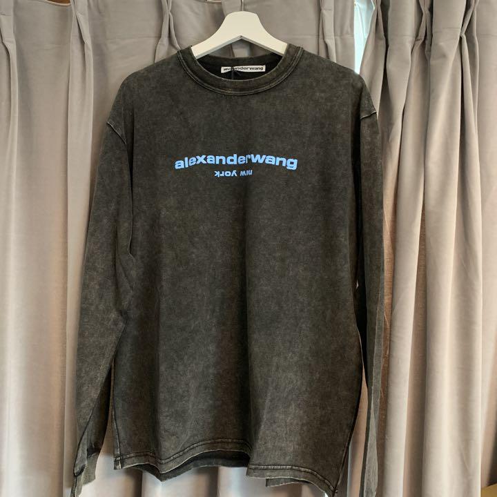 AlexanderWangアレキサンダーワン ロゴロンT長袖 ブルー