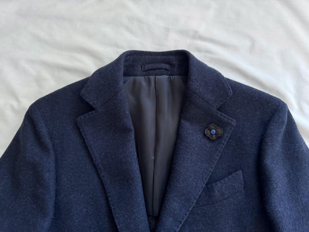 LARDINI ラルディー二 チェスター コート　48 ネイビー