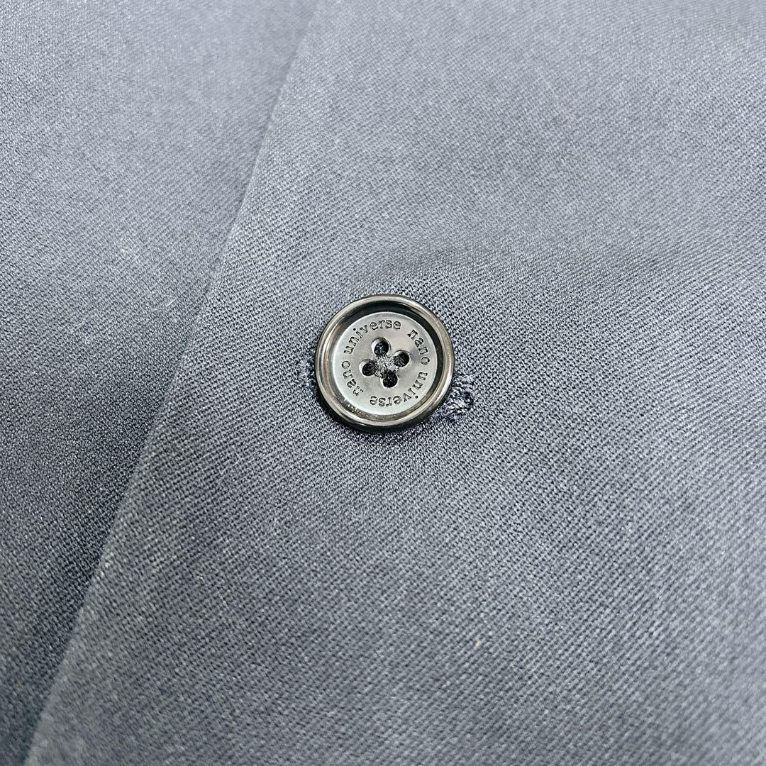 ナノユニバース ビジネス トラベルスーツ ネイビー セットアップ ストレッチ M