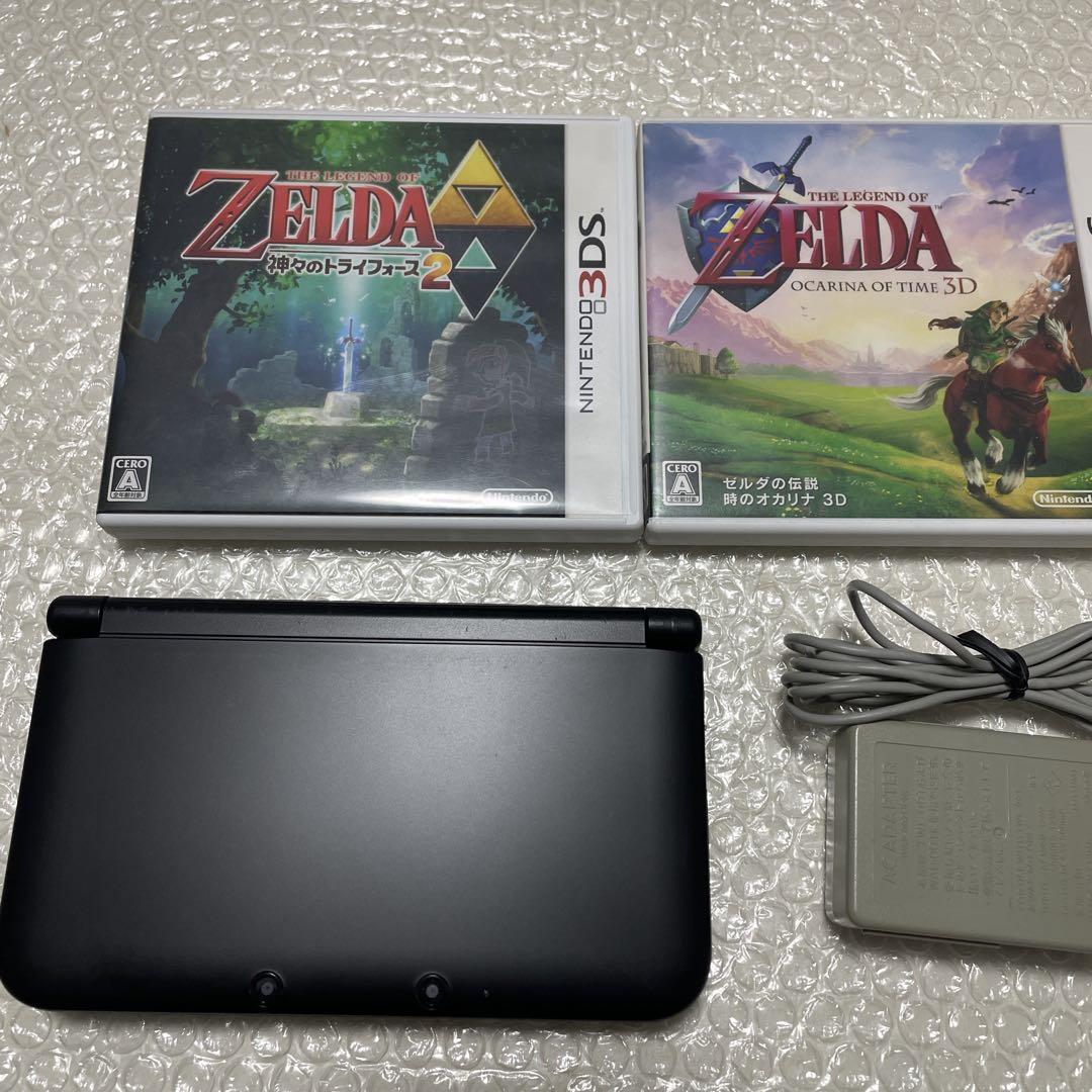 Nintendo 3DS LL ブラック ゼルダ2本セット - メルカリ