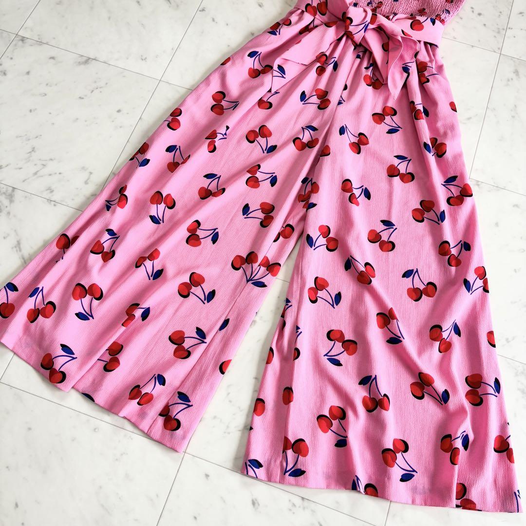 Kate spade さくらんぼ ベルト付 サロペット オールインワン Kate spade さくらんぼ ベルト付 サロペット オールインワン