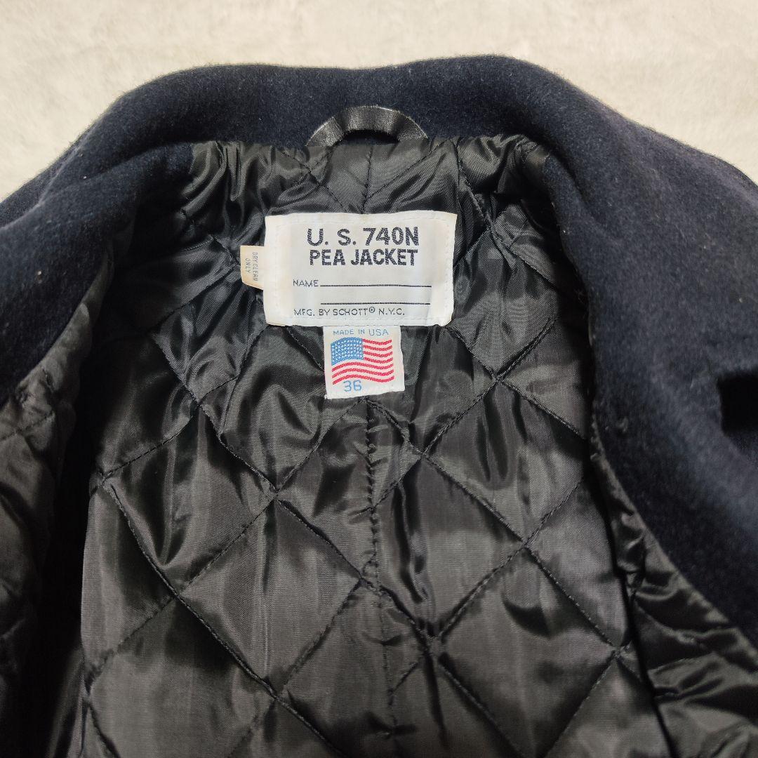 Schott ピーコート U.S. 740N 黒 サイズ 36 ショット