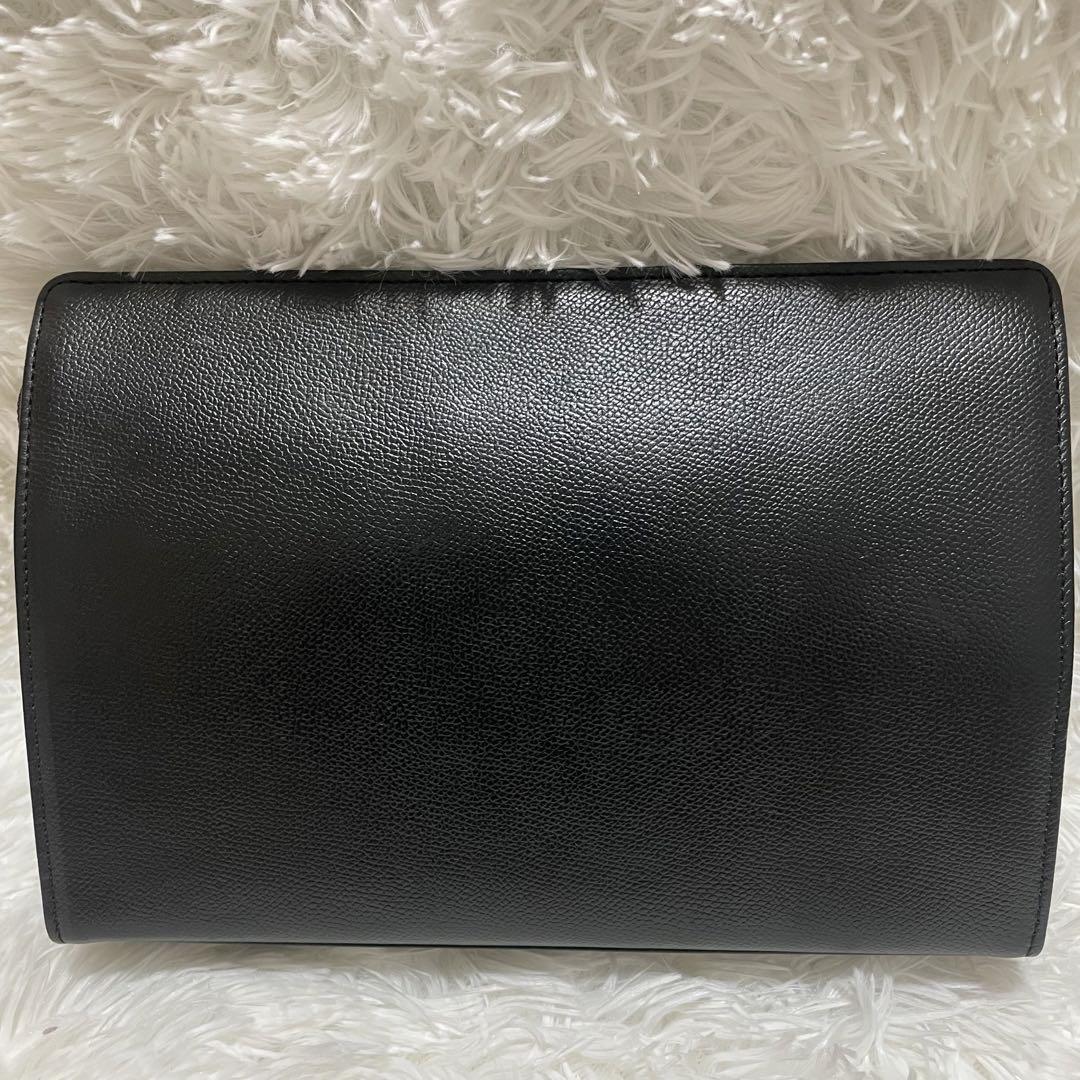 【美品】YSL イブサンローラン クラッチバッグ セカンドバック 本革 黒