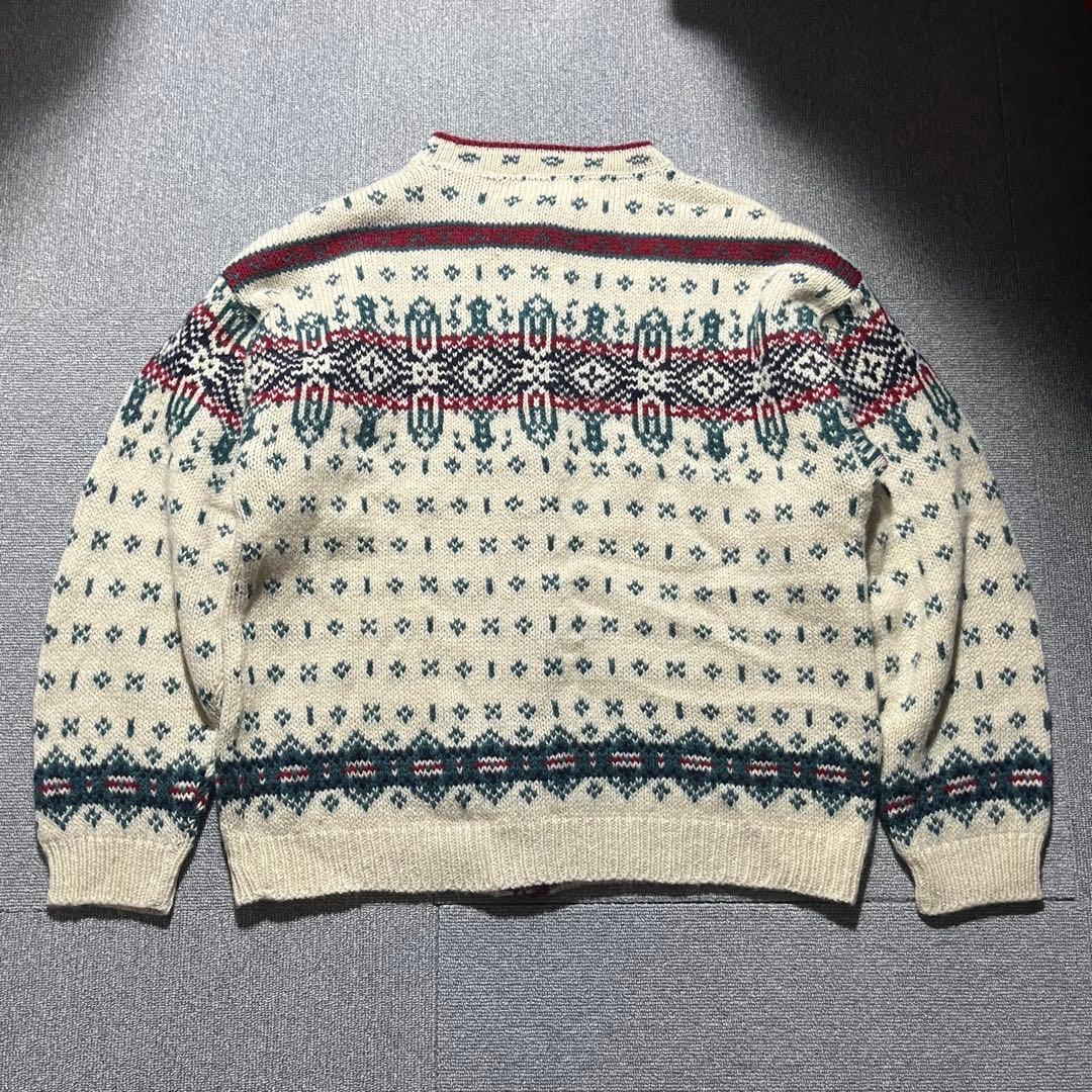 80s90s USA製 ヴィンテージ エルエルビーン 総柄 ニット ネイティブ 80s90s USA製 ヴィンテージ エルエルビーン 総柄 ニット ネイティブ