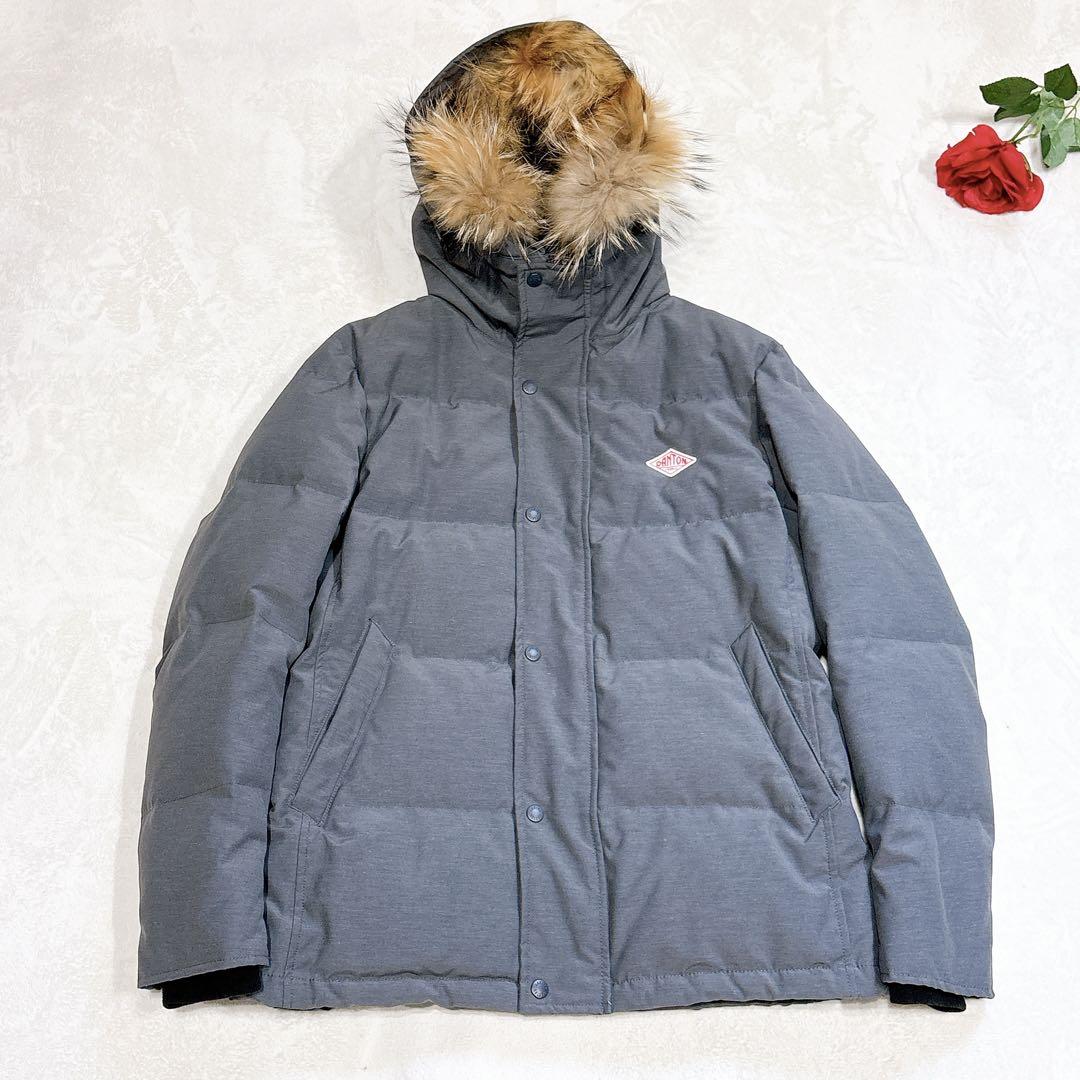 未使用級美品✨ danton ダウンジャケット グレー ファー 42 XL