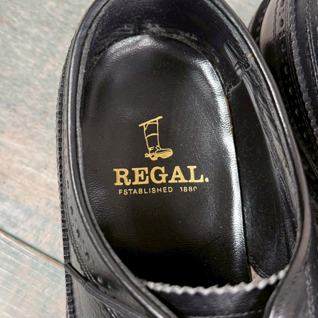 超美品 REGAL ウィングチップ 25.5 厚底 クレープソール