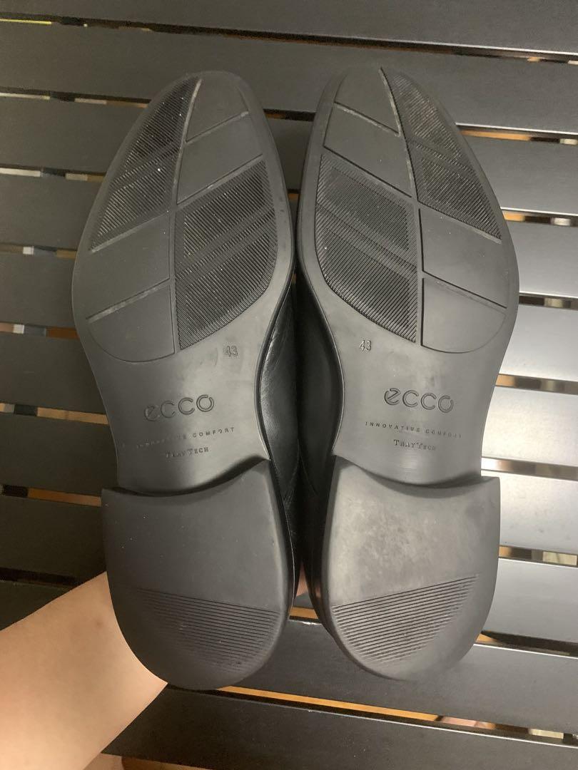 ECCO黒 レザー レースアップシューズ
