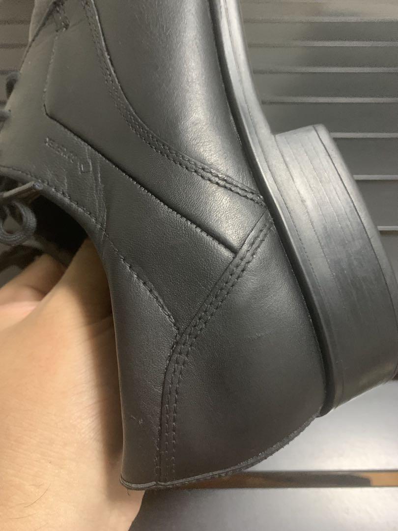 ECCO黒 レザー レースアップシューズ