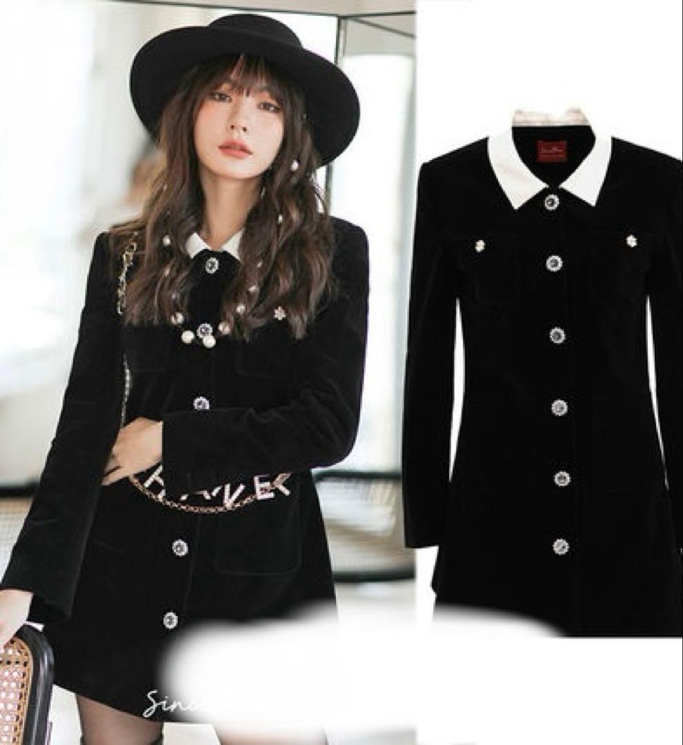 美品 Since Then ベルベットワンピース シンスゼン ワンホン 美品 Since Then ベルベットワンピース シンスゼン ワンホン