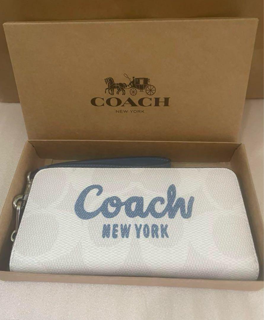 新作⭐️新品未使用【即日発送】緊急入荷⭐️coach長財布⭐️BOX・ショッパー付き