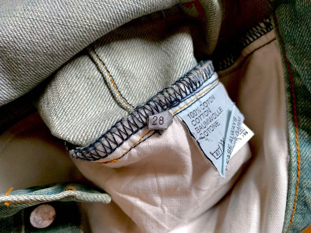 dior homme 04 28アイスブルーコーティングデニム