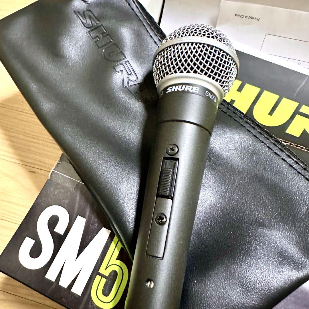 SHURE SM58 ダイナミックマイク 本体とケーブル