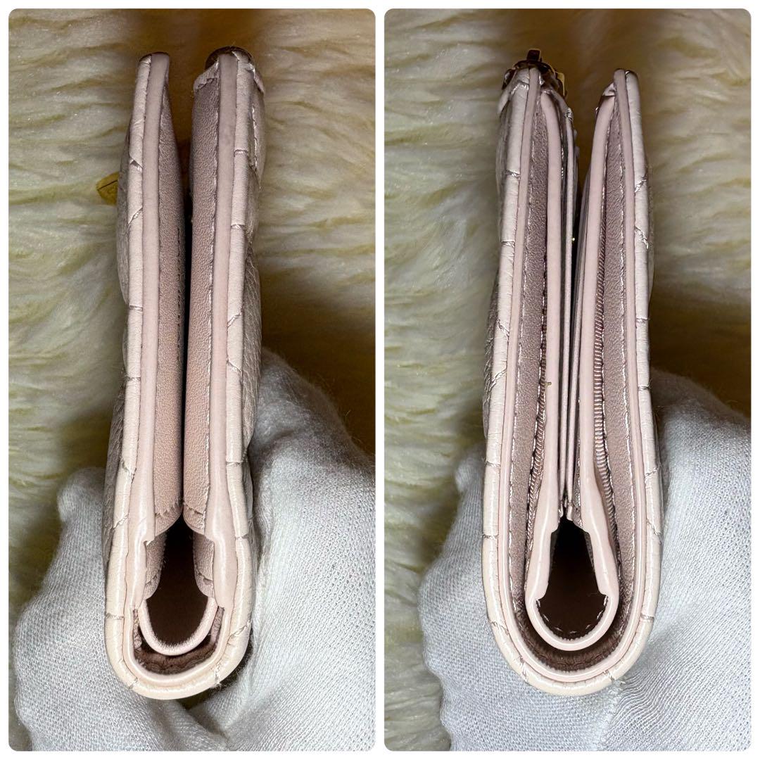 美品 現行 Dior カロ ダリア ウォレット カーフスキン 財布