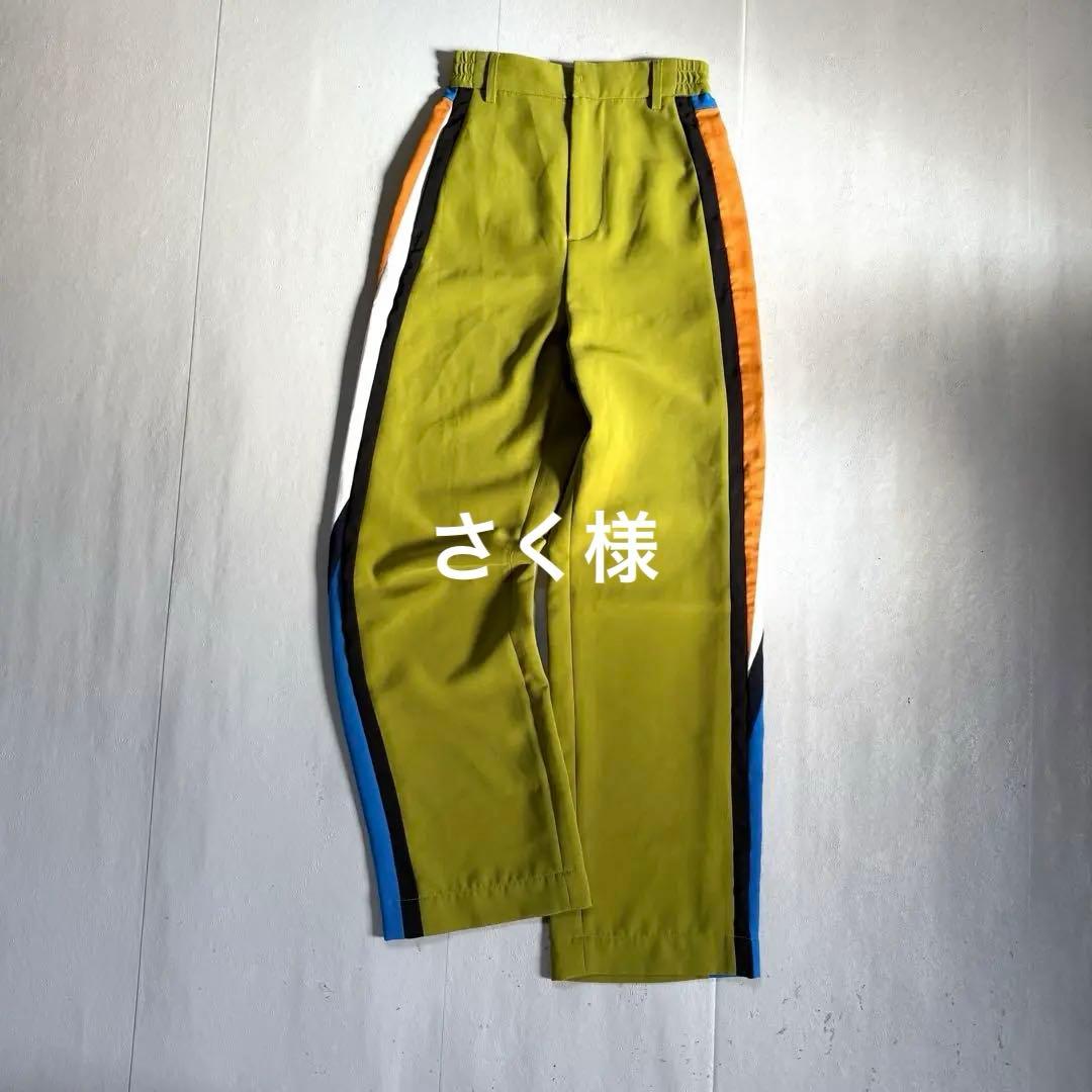 【美品】アンスリード　UN3D. マルチカラーラインパンツ　36